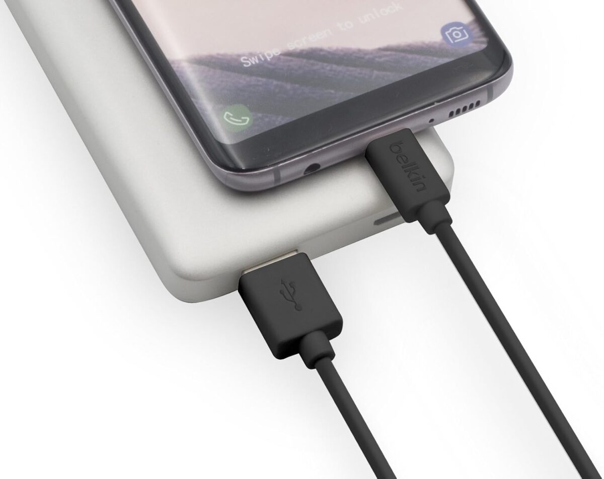 ⁦كابل USB نوع ايه الى مايكرو بي طول 2 متر من بيلكن⁩ - الصورة ⁦3⁩
