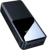 شاحن باور بانك JR-QP192 20000 ميلي امبير في الساعة 22.5 وات للشحن السريع مع شاشة LCD من جوي روم - أسود